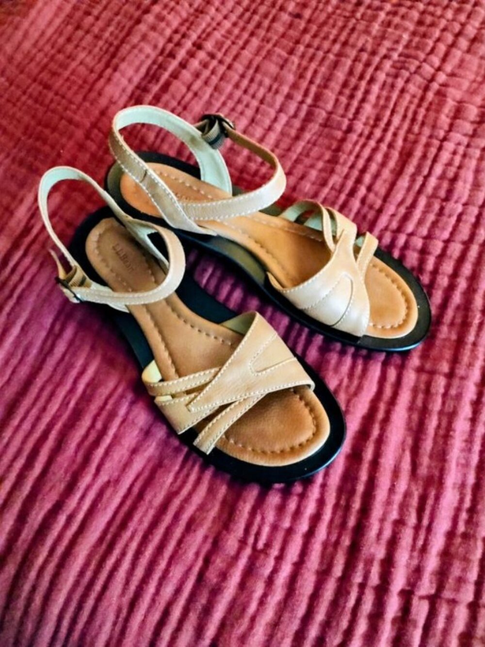LL Bean Tan Leather Sandals